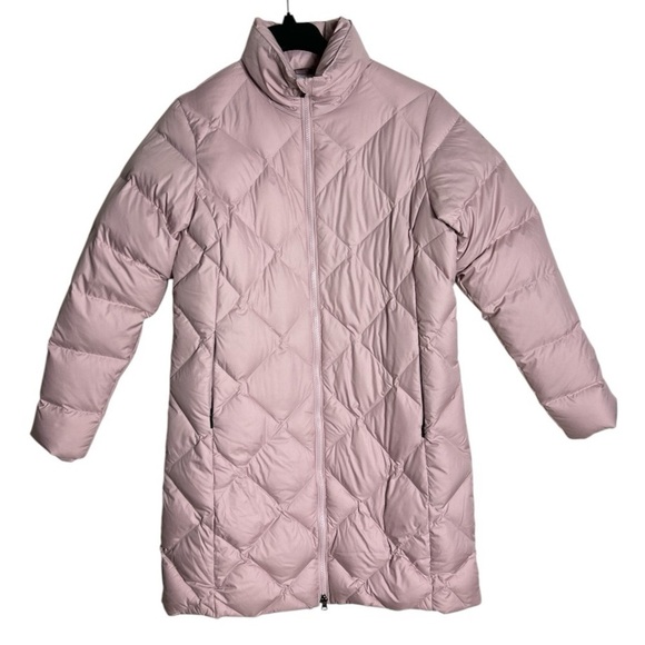 Columbia I Icy Heights Pink Mid Length Down Parka Size L - Picture 1 of 11
